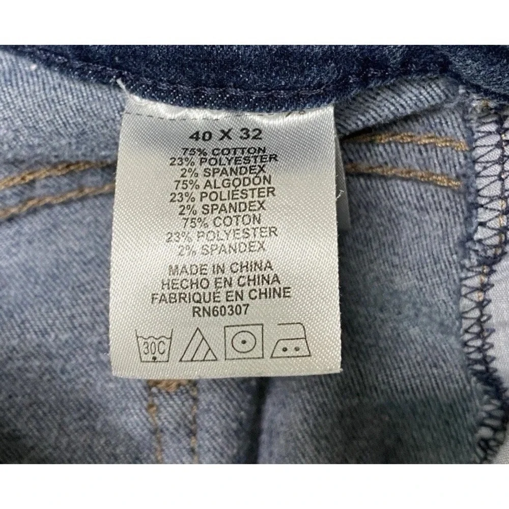 UB Tech Jeans Men 40x32 Blue Denim Med Wash Straight Stretch Comfort Classic